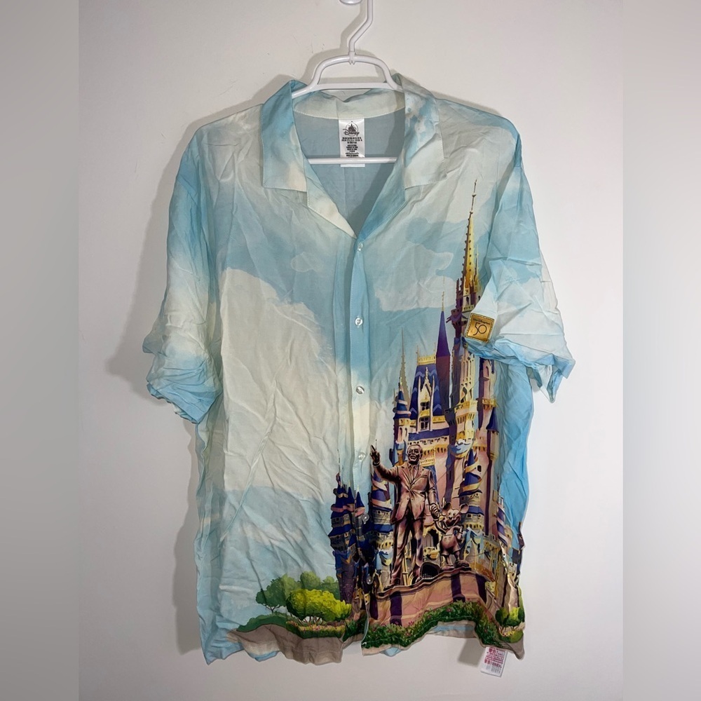 Disney Parks Cinderella Castle Partners Men's Shirt WDW 50th Anniversary XL - Picture 2 of 12